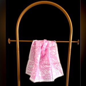 Yves Saint Laurent Pink & White Abstract Medium Carré